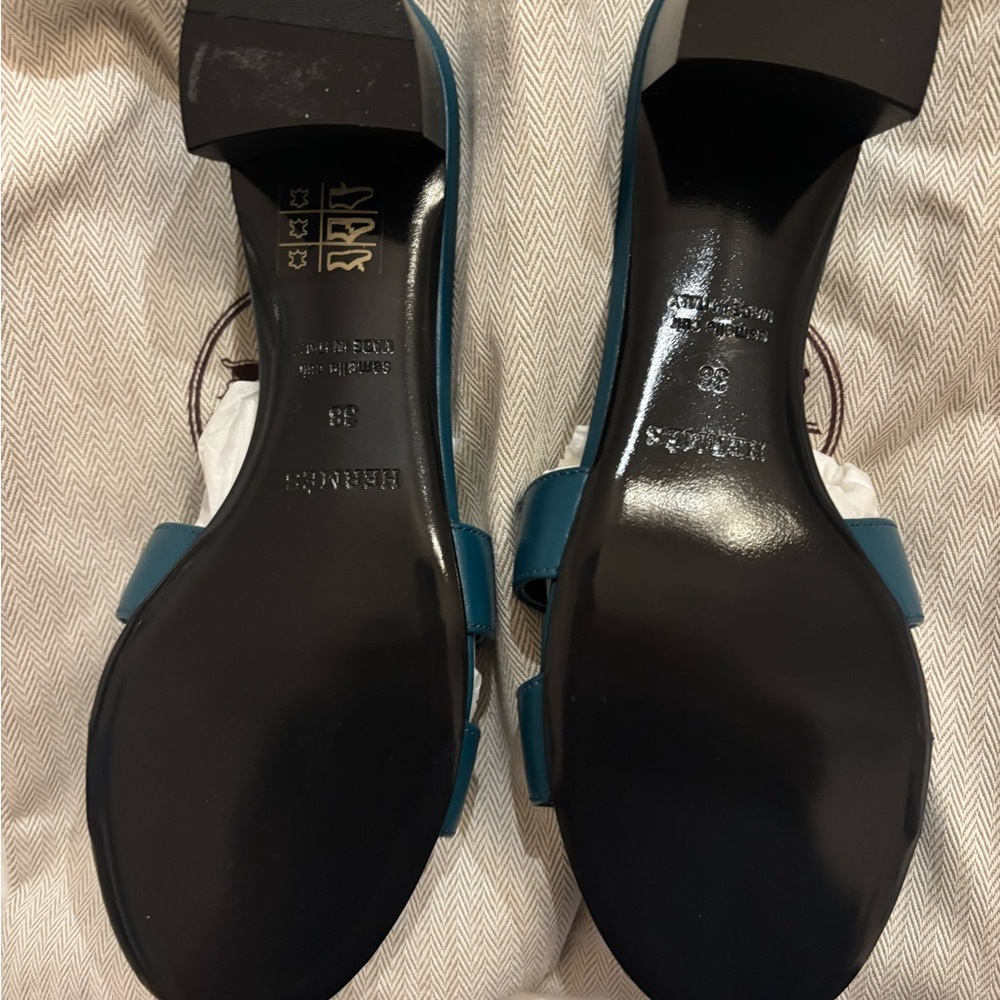 Hermes oasis Blue Slide Sandals - Picture 3 of 3
